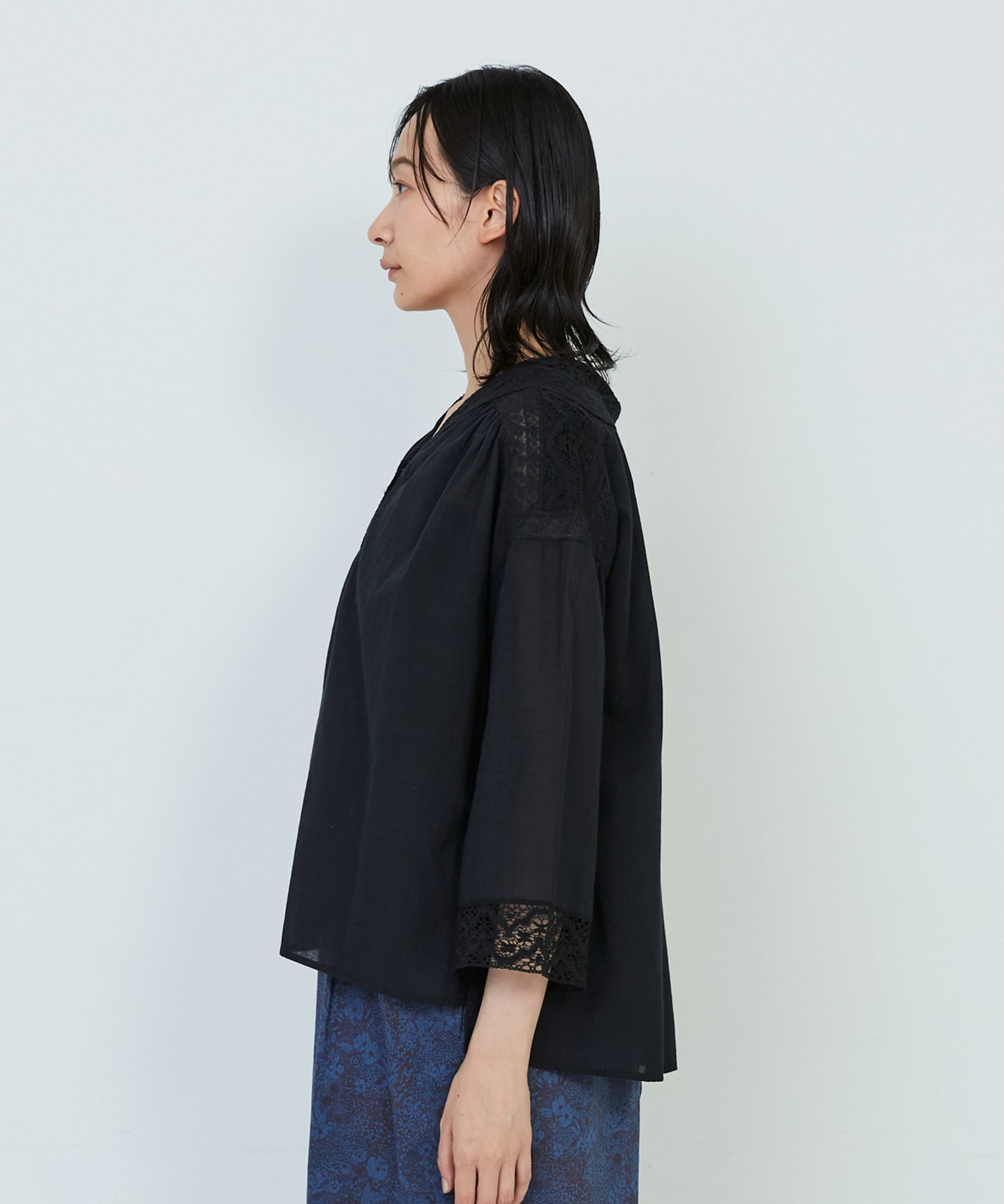 【ADIEU TRISTESSE】◆インドレースカラーブラウス 詳細画像 ブラック 12