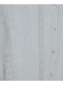 【ADIEU TRISTESSE】｜2BUY10%OFF・3BUY20%OFF｜インドレースピンタックブラウス 詳細画像 オフホワイト 13