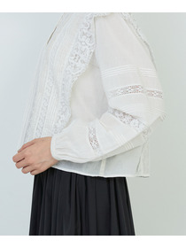 【ADIEU TRISTESSE】｜2BUY10%OFF・3BUY20%OFF｜インドレースピンタックブラウス 詳細画像 オフホワイト 17