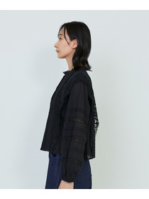 【ADIEU TRISTESSE】｜2BUY10%OFF・3BUY20%OFF｜インドレースピンタックブラウス 詳細画像 オフホワイト 5