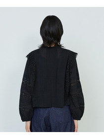 【ADIEU TRISTESSE】｜2BUY10%OFF・3BUY20%OFF｜インドレースピンタックブラウス 詳細画像 オフホワイト 6