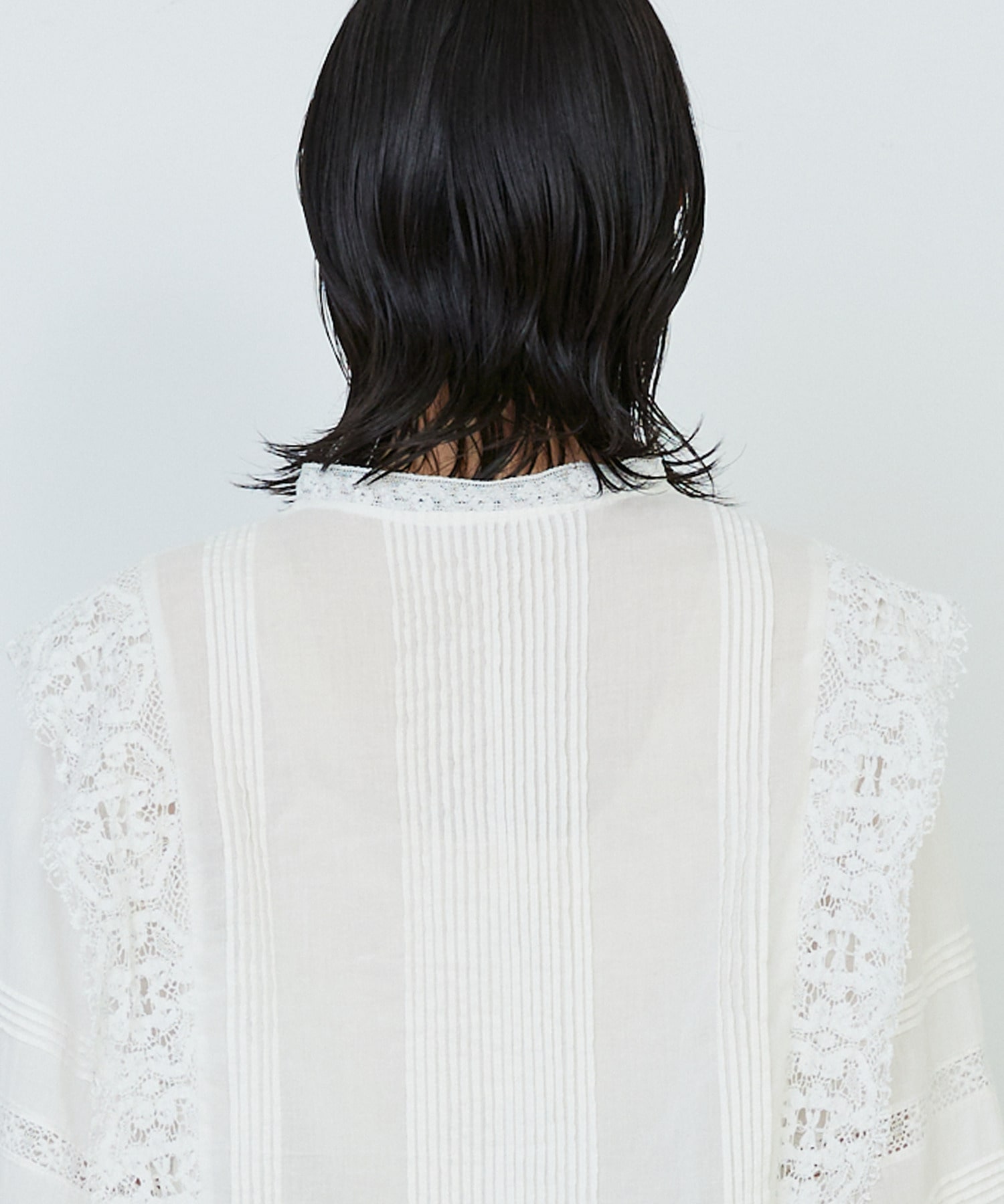 【ADIEU TRISTESSE】｜2BUY10%OFF・3BUY20%OFF｜インドレースピンタックブラウス 詳細画像 オフホワイト 16