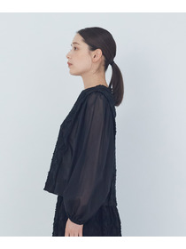 【ADIEU TRISTESSE】｜2BUY10%OFF・3BUY20%OFF｜カットジャカードブラウス 詳細画像 ブラック 11