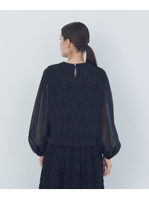 【ADIEU TRISTESSE】｜2BUY10%OFF・3BUY20%OFF｜カットジャカードブラウス 詳細画像 ブラック 12