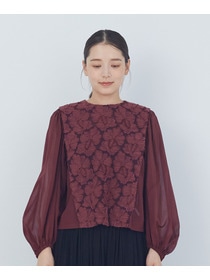 【ADIEU TRISTESSE】｜2BUY10%OFF・3BUY20%OFF｜カットジャカードブラウス 詳細画像 ブラック 4