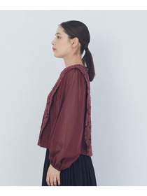 【ADIEU TRISTESSE】｜2BUY10%OFF・3BUY20%OFF｜カットジャカードブラウス 詳細画像 ブラック 5