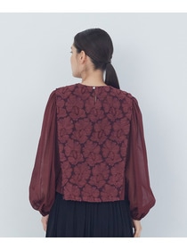 【ADIEU TRISTESSE】｜2BUY10%OFF・3BUY20%OFF｜カットジャカードブラウス 詳細画像 ブラック 6