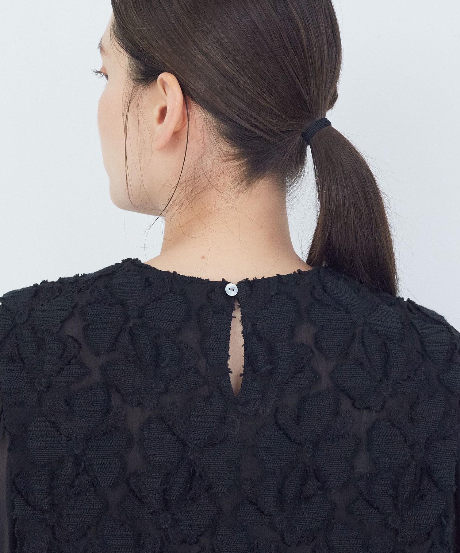 【ADIEU TRISTESSE】｜2BUY10%OFF・3BUY20%OFF｜カットジャカードブラウス 詳細画像 ブラック 14