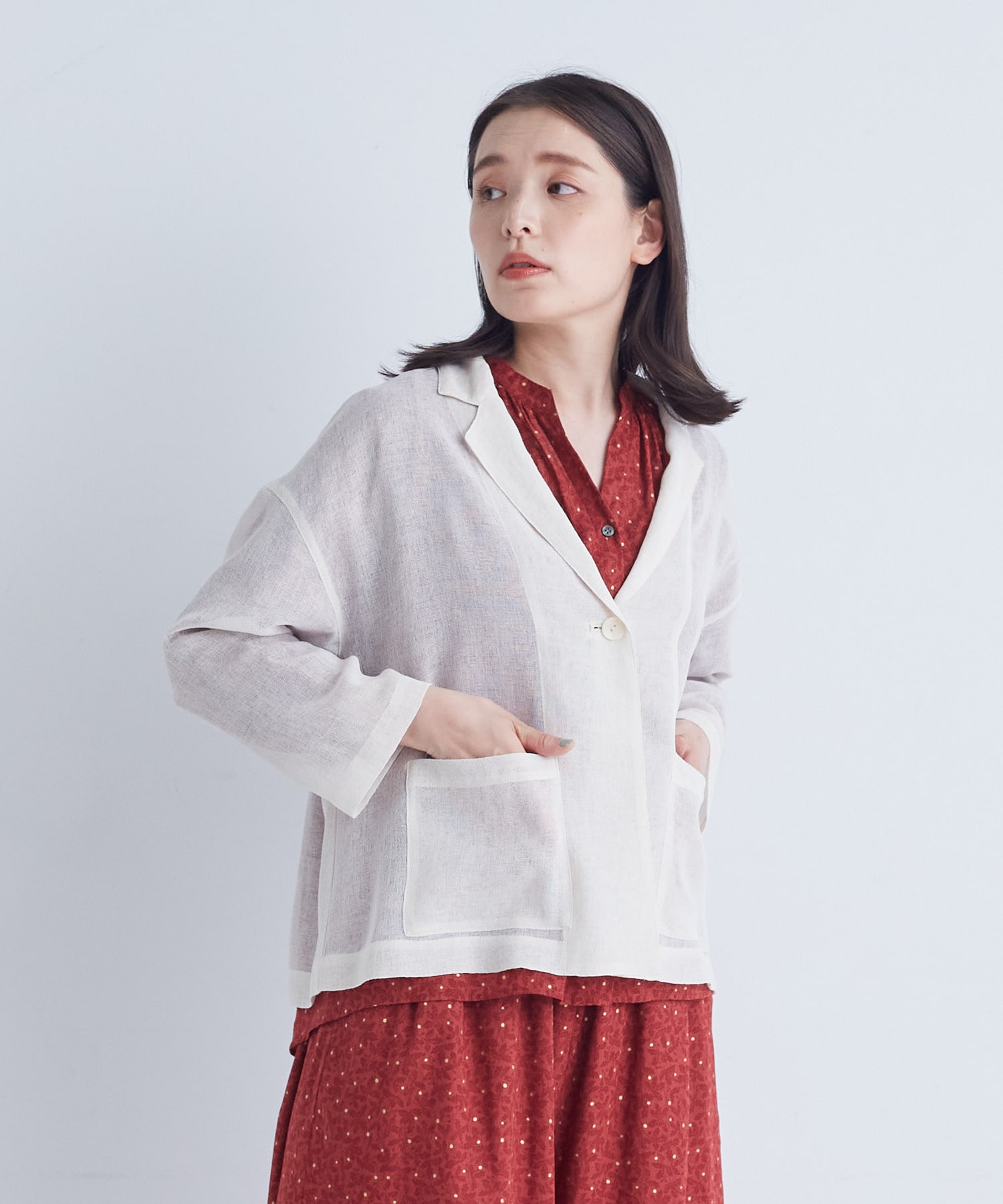 【ADIEU TRISTESSE】｜2BUY10%OFF・3BUY20%OFF｜サマージャケット 詳細画像 チェック 5