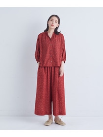 【ADIEU TRISTESSE】｜2BUY10%OFF・3BUY20%OFF｜リーフプリントパンツ 詳細画像 レッド系その他 1