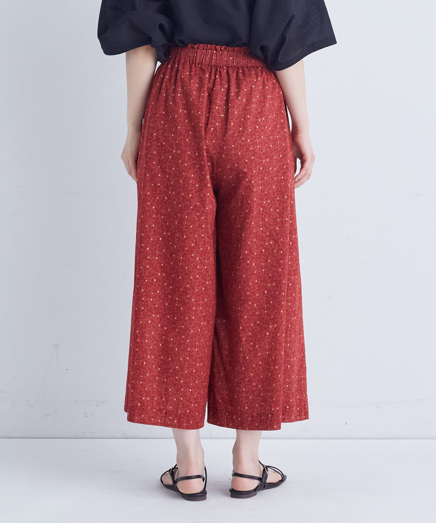 【ADIEU TRISTESSE】｜2BUY10%OFF・3BUY20%OFF｜リーフプリントパンツ 詳細画像 レッド系その他 9