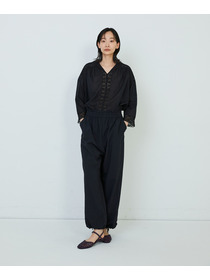 【ADIEU TRISTESSE】ナイロンイージーパンツ 詳細画像 ブラック 8