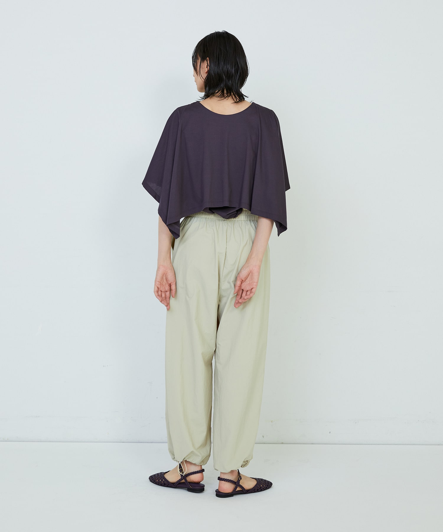 【ADIEU TRISTESSE】ナイロンイージーパンツ 詳細画像 ブラック 16