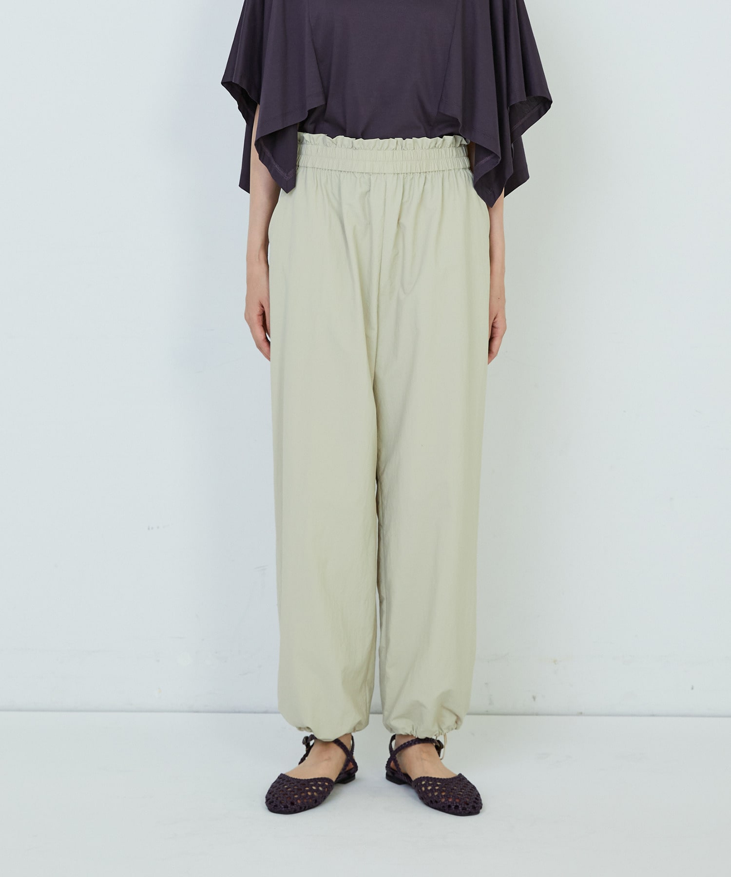 【ADIEU TRISTESSE】ナイロンイージーパンツ 詳細画像 ブラック 17