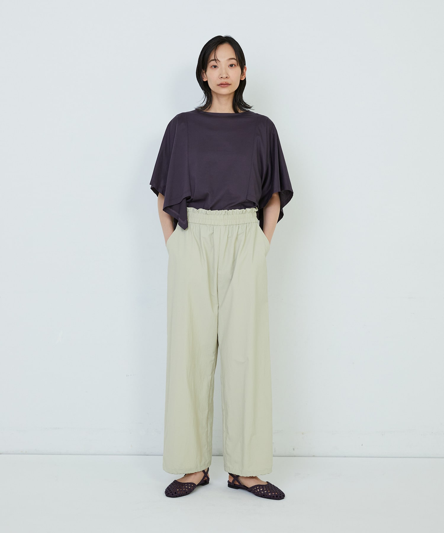 【ADIEU TRISTESSE】ナイロンイージーパンツ 詳細画像 ブラック 20