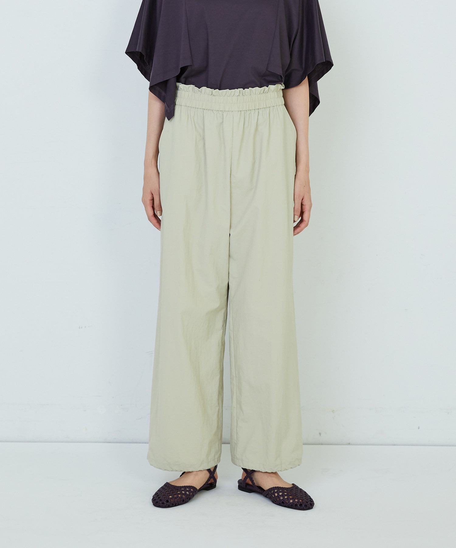 【ADIEU TRISTESSE】ナイロンイージーパンツ 詳細画像 ブラック 22