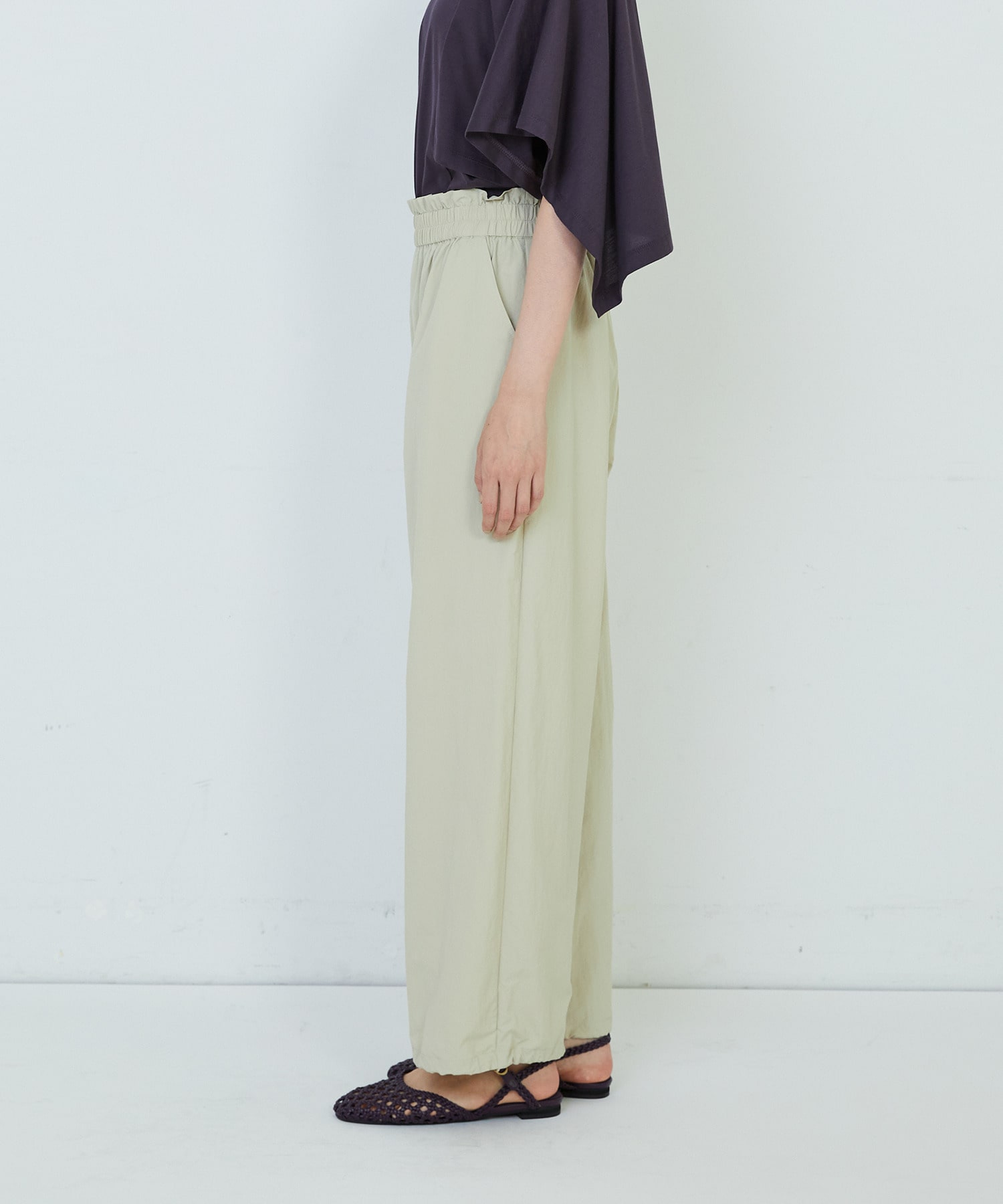 【ADIEU TRISTESSE】ナイロンイージーパンツ 詳細画像 ブラック 23