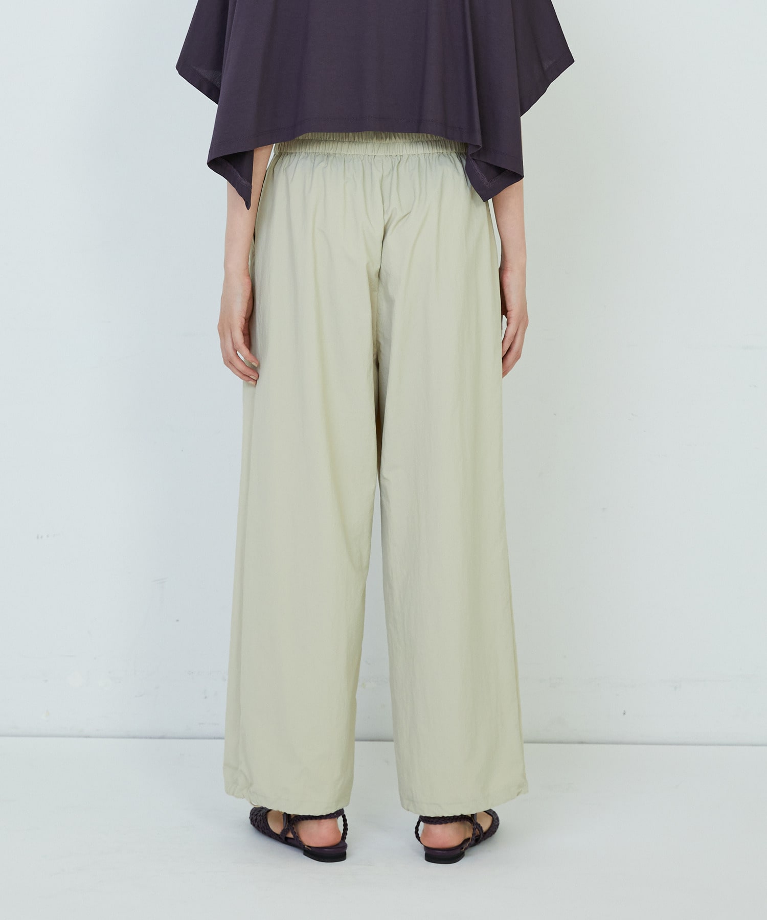 【ADIEU TRISTESSE】ナイロンイージーパンツ 詳細画像 ブラック 24