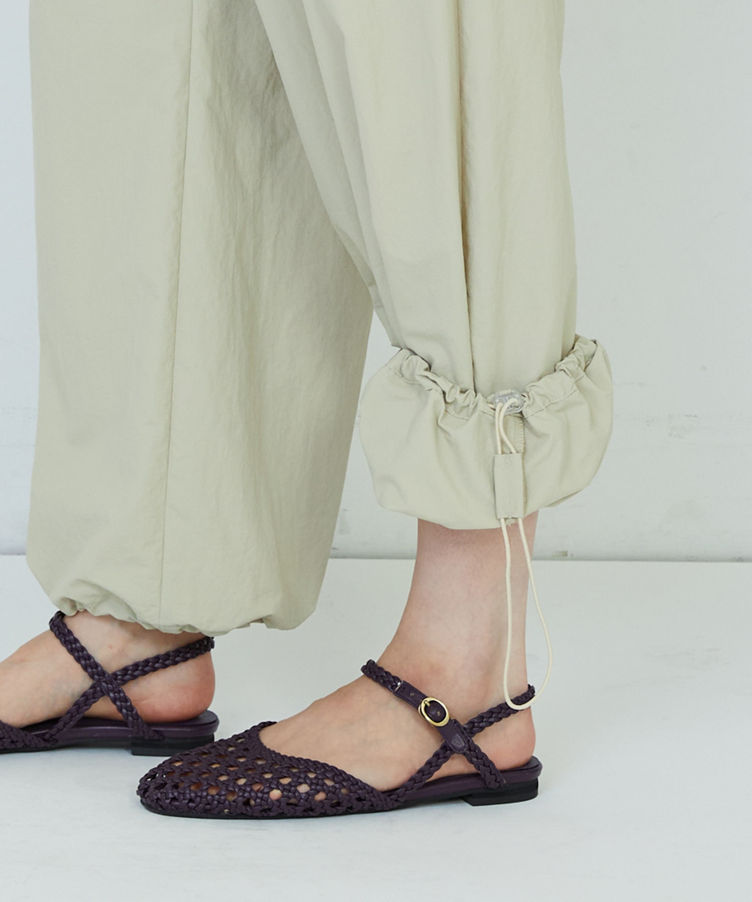 【ADIEU TRISTESSE】ナイロンイージーパンツ 詳細画像 ブラック 27