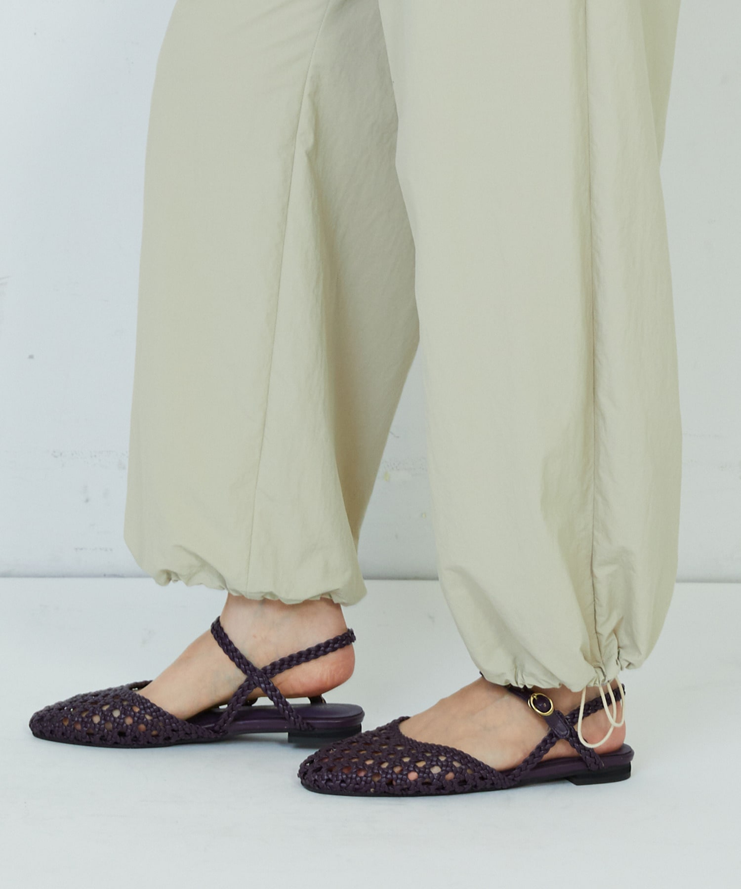 【ADIEU TRISTESSE】ナイロンイージーパンツ 詳細画像 ブラック 28