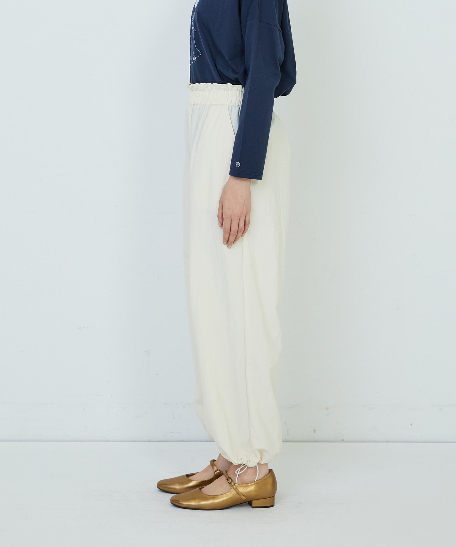 【ADIEU TRISTESSE】ナイロンイージーパンツ 詳細画像 ブラック 6