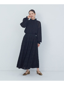 【ADIEU TRISTESSE】カットジャカードスカート 詳細画像 ブラック 2