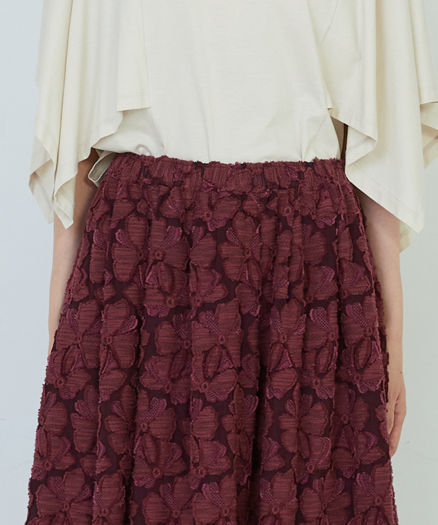 【ADIEU TRISTESSE】カットジャカードスカート 詳細画像 ブラック 15