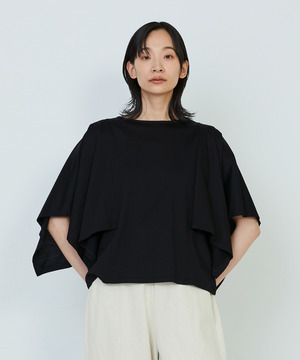 【ADIEU TRISTESSE】｜2BUY10%OFF・3BUY20%OFF｜ハンカチスリーブシャツ 詳細画像 ブラック 1