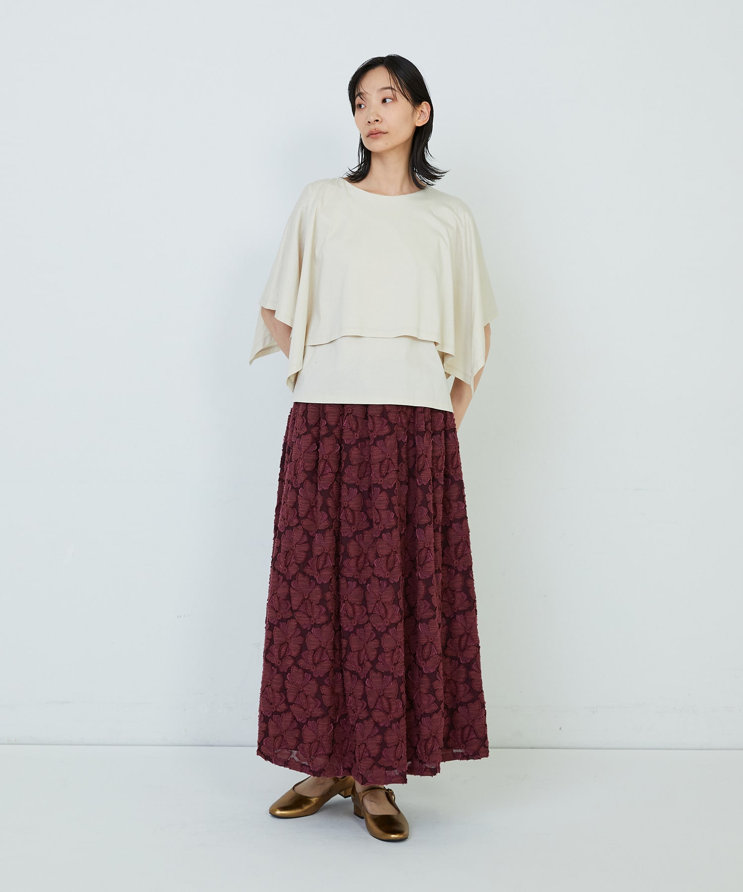 【ADIEU TRISTESSE】｜2BUY10%OFF・3BUY20%OFF｜ハンカチスリーブシャツ 詳細画像 ブラック 1