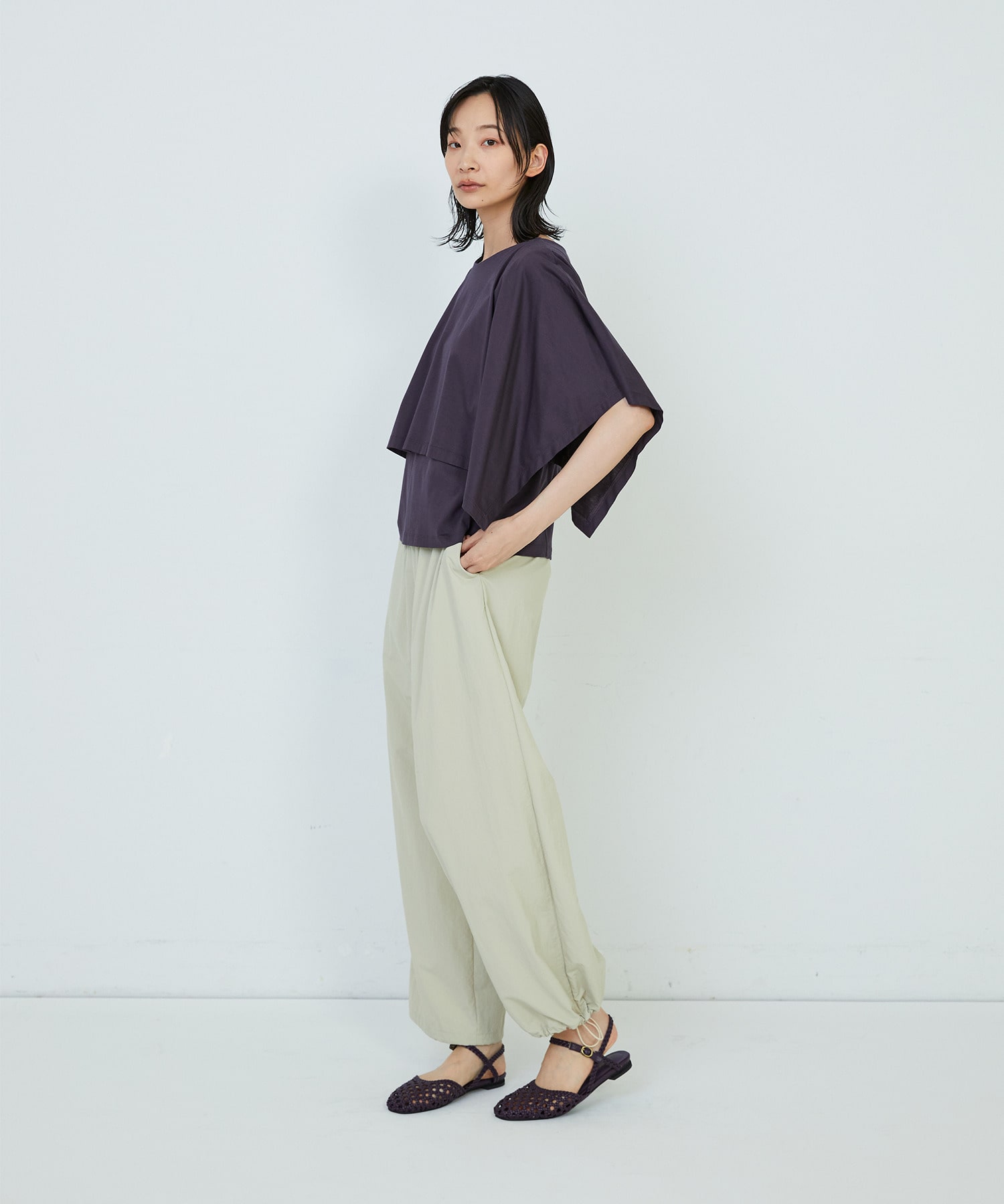 【ADIEU TRISTESSE】｜2BUY10%OFF・3BUY20%OFF｜ハンカチスリーブシャツ 詳細画像 ブラック 14