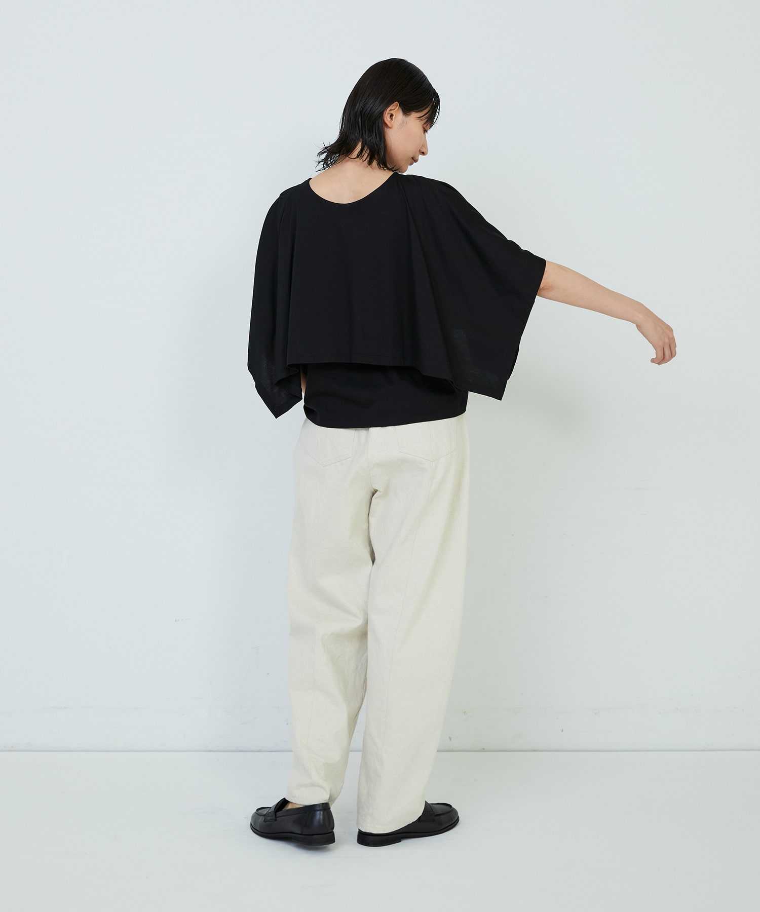 【ADIEU TRISTESSE】｜2BUY10%OFF・3BUY20%OFF｜ハンカチスリーブシャツ 詳細画像 ブラック 28
