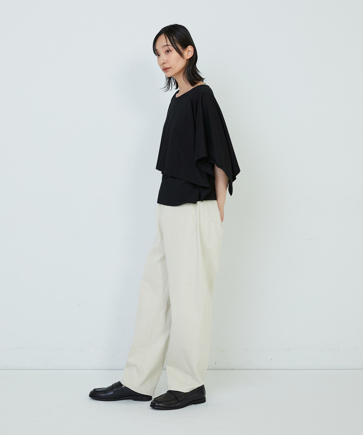 【ADIEU TRISTESSE】｜2BUY10%OFF・3BUY20%OFF｜ハンカチスリーブシャツ 詳細画像 ブラック 33