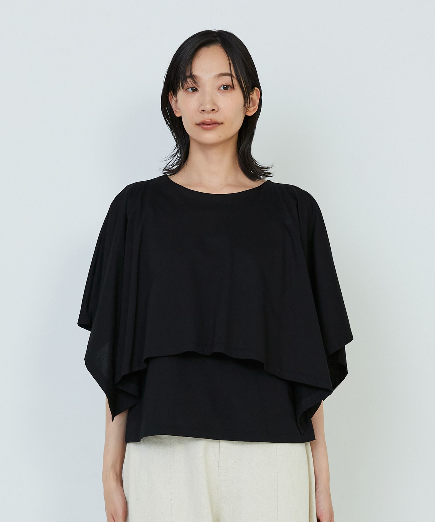 【ADIEU TRISTESSE】｜2BUY10%OFF・3BUY20%OFF｜ハンカチスリーブシャツ 詳細画像 ブラック 34