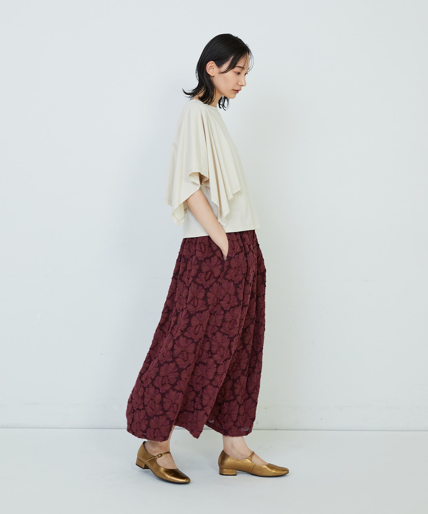 【ADIEU TRISTESSE】｜2BUY10%OFF・3BUY20%OFF｜ハンカチスリーブシャツ 詳細画像 ブラック 8