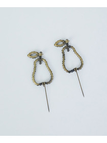 【ADIEU TRISTESSE】ラ・フランスシルエットブローチ 詳細画像 グリーン 5