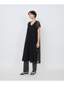 【LOISIR】｜2BUY10%OFF・3BUY20%OFF｜【MTサイズ有り】コットンケミカルレーススリーブレスワンピース 詳細画像 ブラック 12