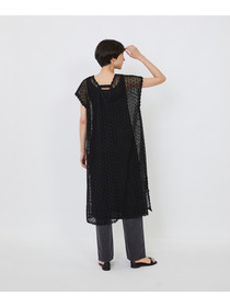 【LOISIR】｜2BUY10%OFF・3BUY20%OFF｜【MTサイズ有り】コットンケミカルレーススリーブレスワンピース 詳細画像 ブラック 13