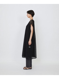 【LOISIR】｜2BUY10%OFF・3BUY20%OFF｜【MTサイズ有り】コットンケミカルレーススリーブレスワンピース 詳細画像 ブラック 15