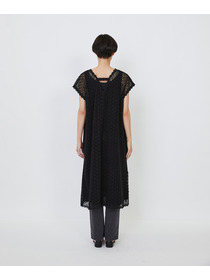 【LOISIR】｜2BUY10%OFF・3BUY20%OFF｜【MTサイズ有り】コットンケミカルレーススリーブレスワンピース 詳細画像 ブラック 16