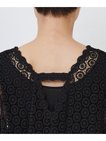 【LOISIR】｜2BUY10%OFF・3BUY20%OFF｜【MTサイズ有り】コットンケミカルレーススリーブレスワンピース 詳細画像 ブラック 18