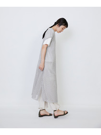 【LOISIR】｜2BUY10%OFF・3BUY20%OFF｜【MTサイズ有り】コットンケミカルレーススリーブレスワンピース 詳細画像 ブラック 4