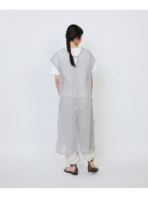 【LOISIR】｜2BUY10%OFF・3BUY20%OFF｜【MTサイズ有り】コットンケミカルレーススリーブレスワンピース 詳細画像 ブラック 5