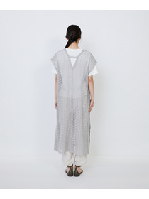 【LOISIR】｜2BUY10%OFF・3BUY20%OFF｜【MTサイズ有り】コットンケミカルレーススリーブレスワンピース 詳細画像 ブラック 8