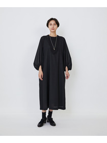 【LOISIR】｜2BUY10%OFF・3BUY20%OFF｜【MTサイズ有り】エステスウールケミカルレース使いワンピース 詳細画像 ブラック 1