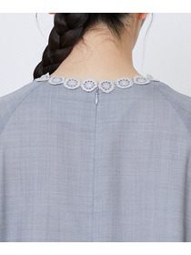 【LOISIR】｜2BUY10%OFF・3BUY20%OFF｜【MTサイズ有り】エステスウールケミカルレース使いワンピース 詳細画像 ブラック 18