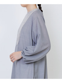 【LOISIR】｜2BUY10%OFF・3BUY20%OFF｜【MTサイズ有り】エステスウールケミカルレース使いワンピース 詳細画像 ブラック 19