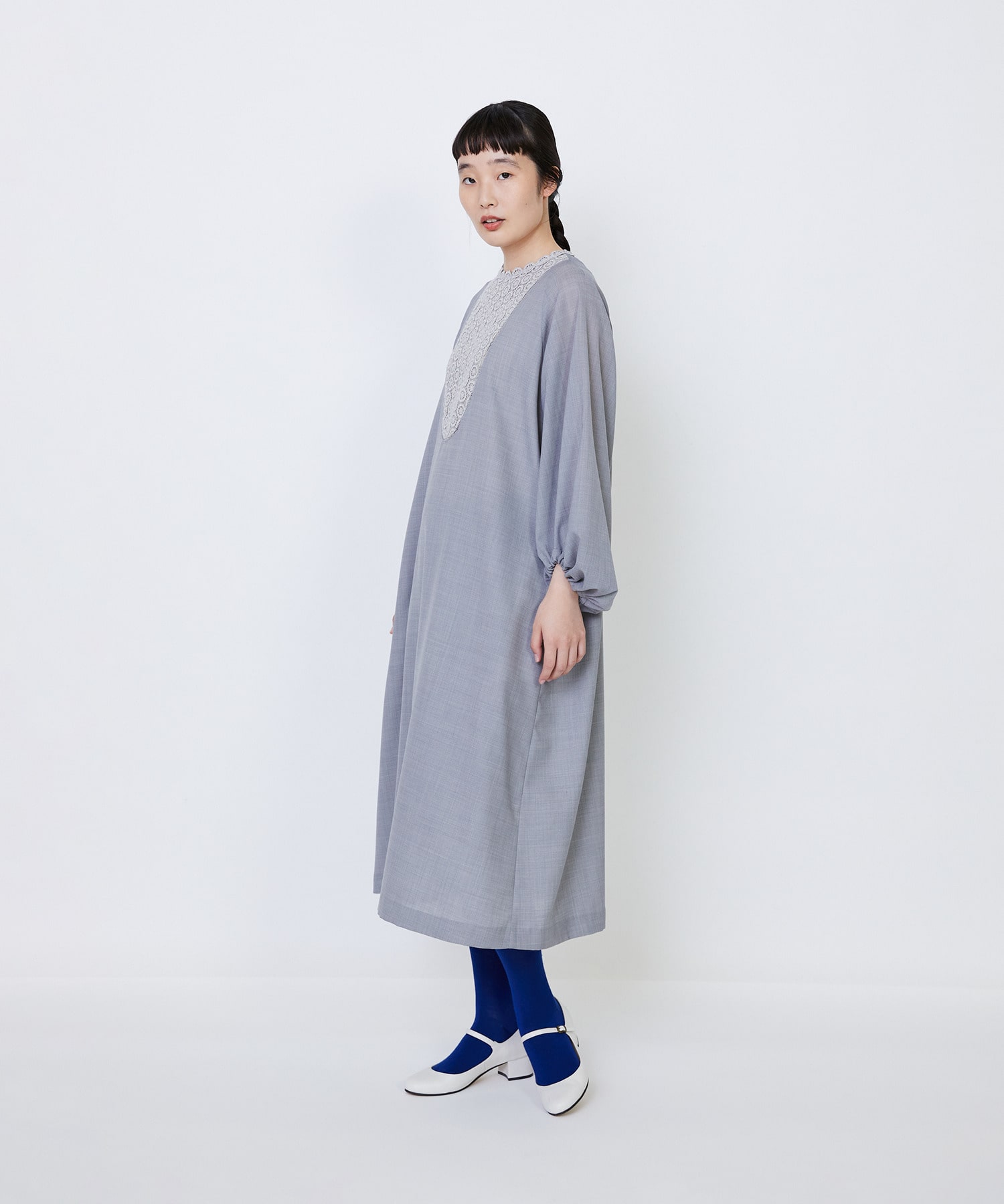 【LOISIR】｜2BUY10%OFF・3BUY20%OFF｜【MTサイズ有り】エステスウールケミカルレース使いワンピース 詳細画像 ブラック 11