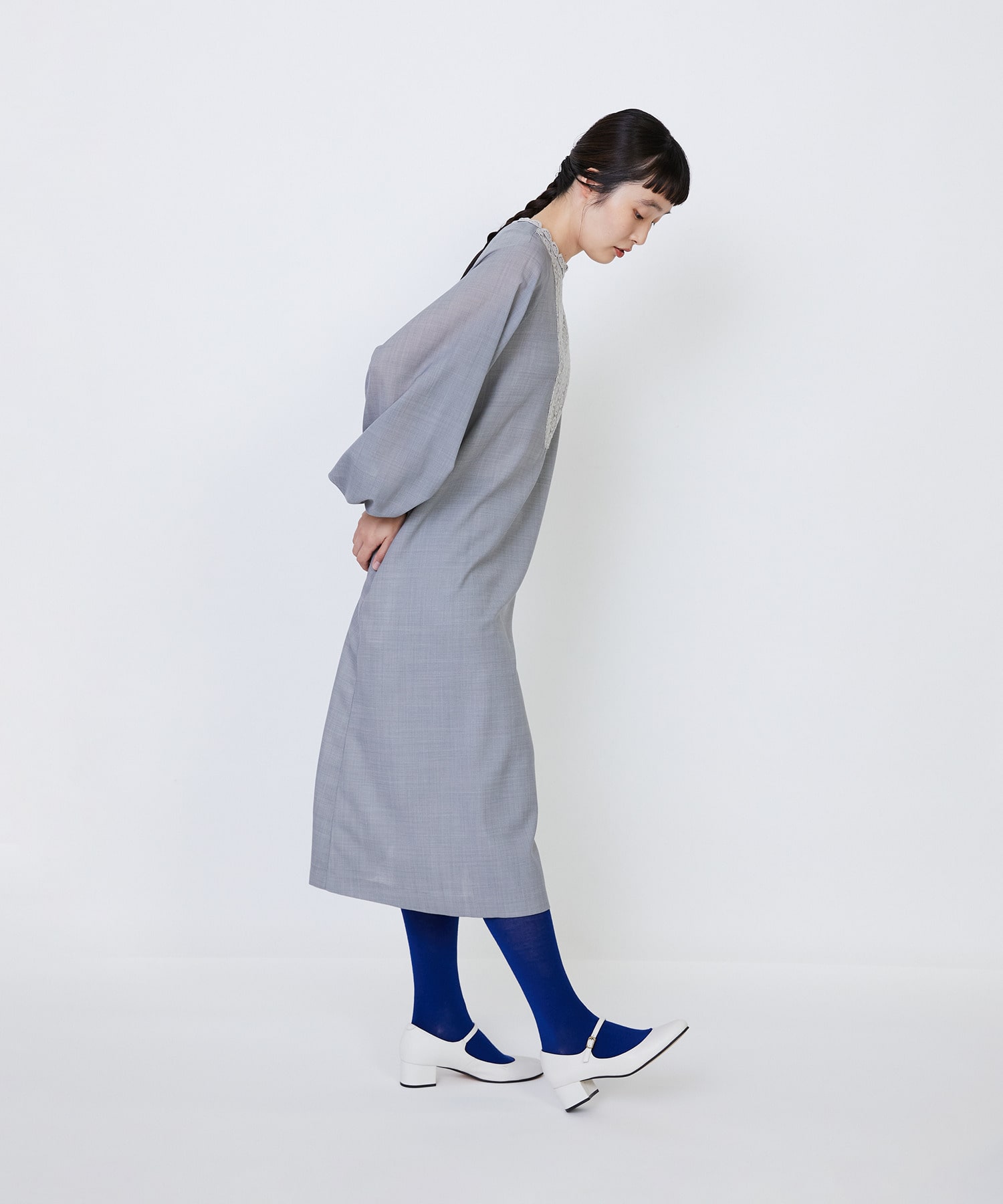 【LOISIR】｜2BUY10%OFF・3BUY20%OFF｜【MTサイズ有り】エステスウールケミカルレース使いワンピース 詳細画像 ブラック 12