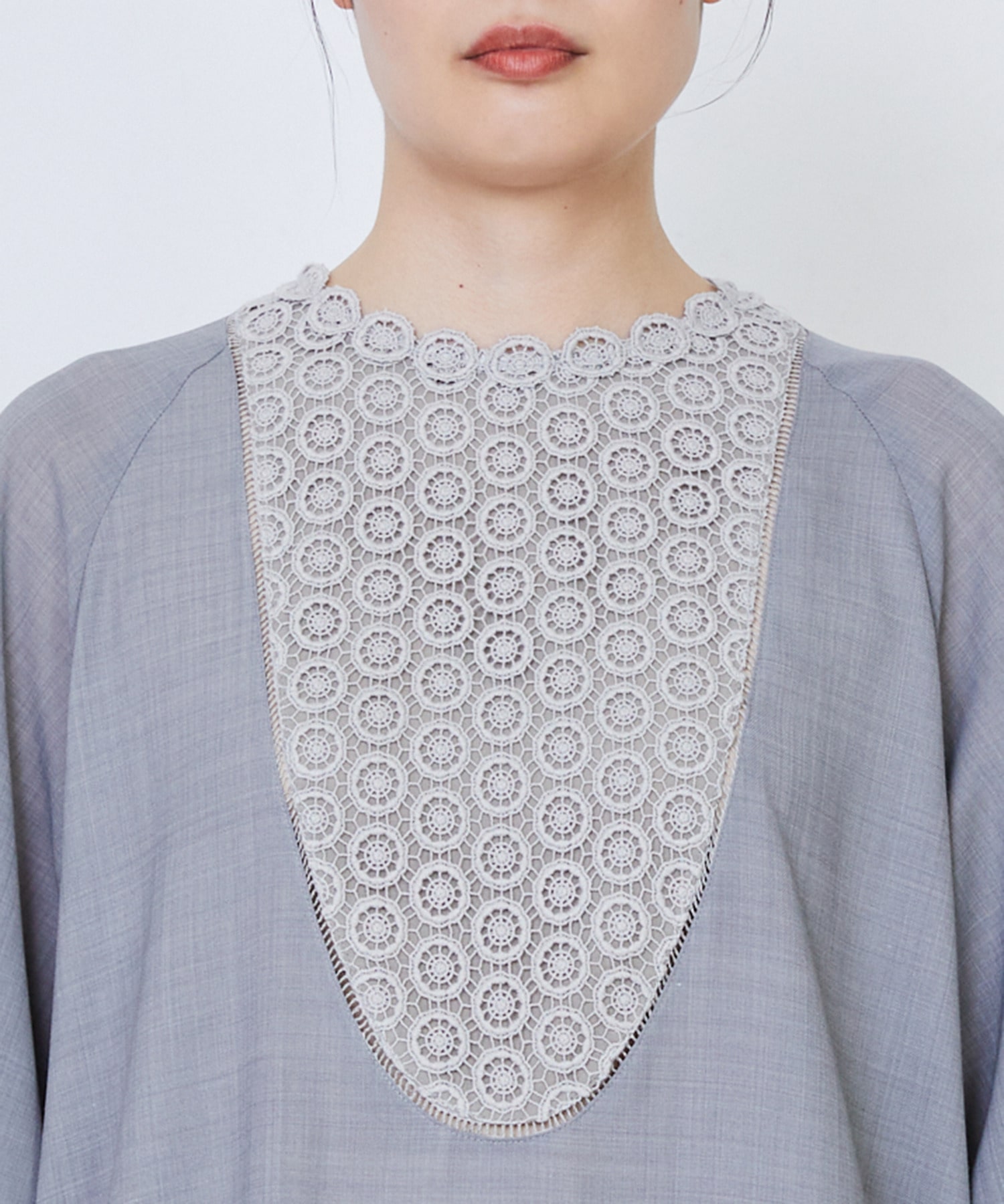 【LOISIR】｜2BUY10%OFF・3BUY20%OFF｜【MTサイズ有り】エステスウールケミカルレース使いワンピース 詳細画像 ブラック 17