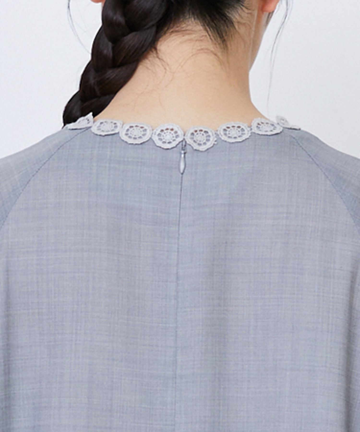 【LOISIR】｜2BUY10%OFF・3BUY20%OFF｜【MTサイズ有り】エステスウールケミカルレース使いワンピース 詳細画像 ブラック 18